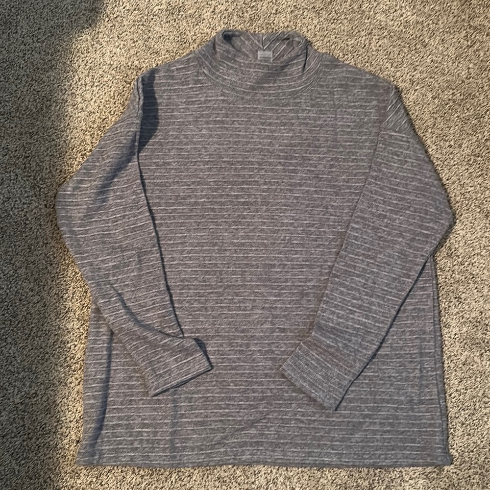 Mono B Grey Funnel Neck Sweater